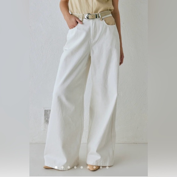 Vrg grl Women's White Wide-Leg Jeans - Picture 13 of 14